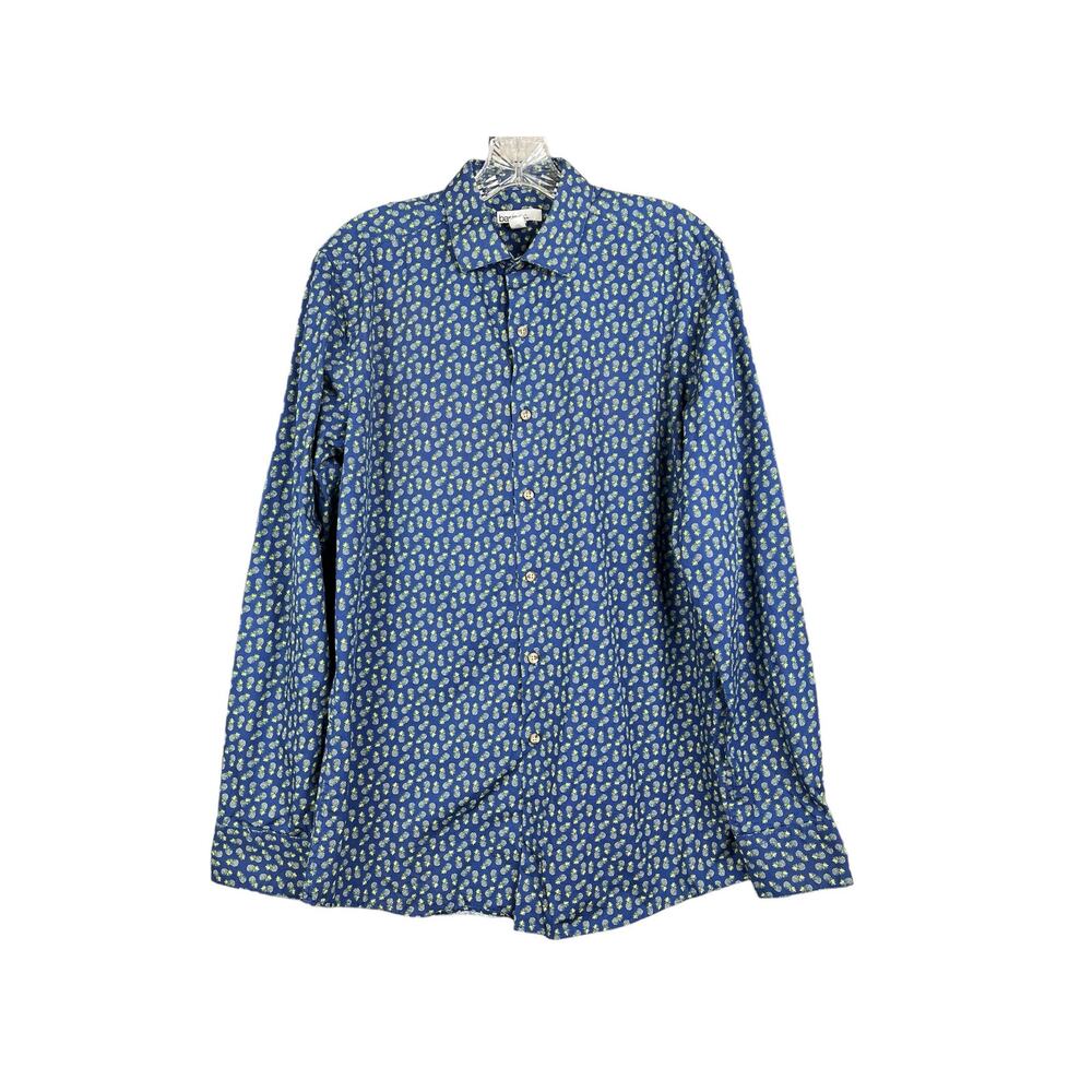 Bar III Pineapple Print Slim Fit Dress Shirt